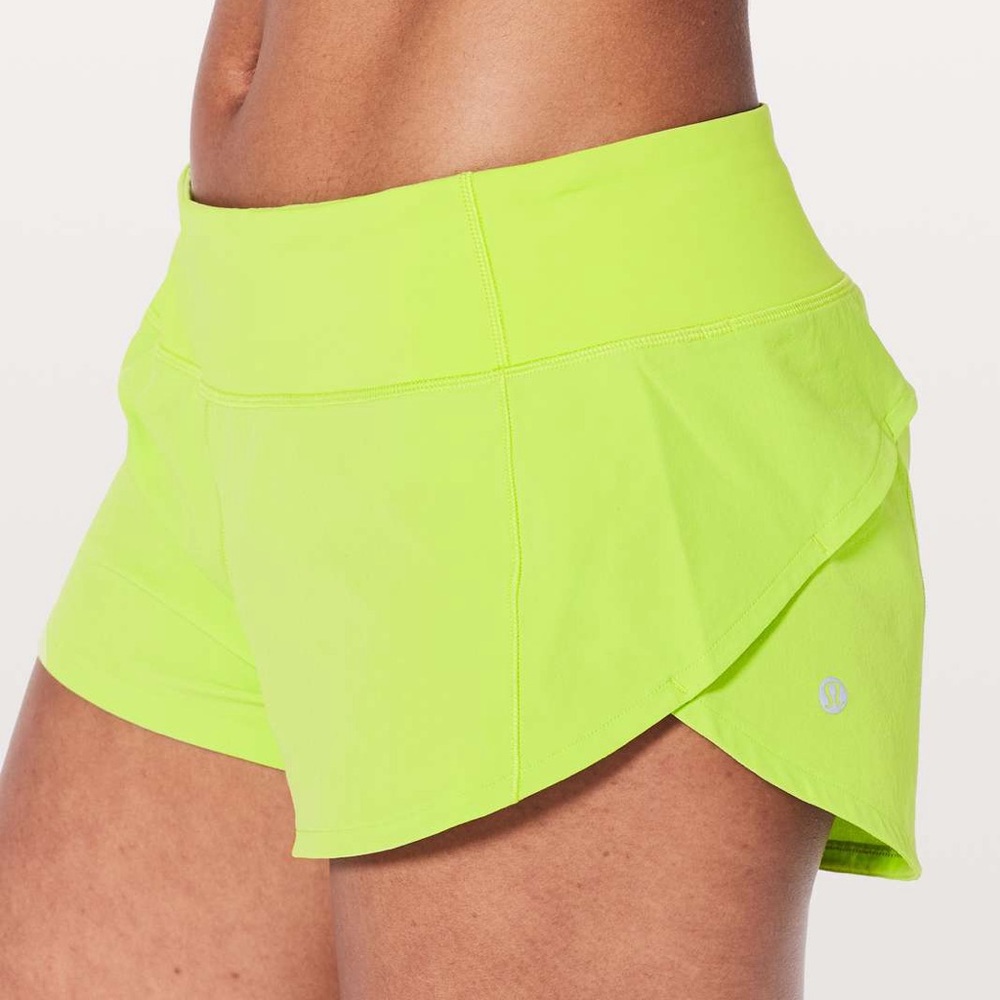 Lululemon Speed Up Short Lucid Lime Green Size 4